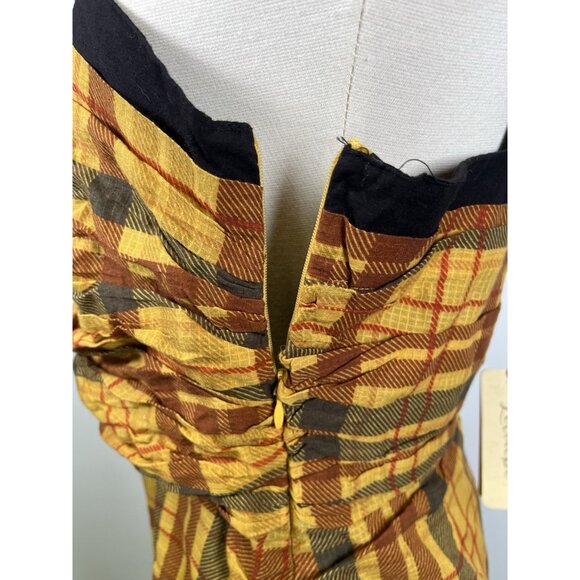 Anthropologie Let Me Be Forever That Girl Plaid Mini Dress Fall Medium NWT - Picture 10 of 12